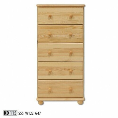 Kommod Héich Schaf Schief Echt Holz Kommod Vollholz Miwwel Massivholz Neij