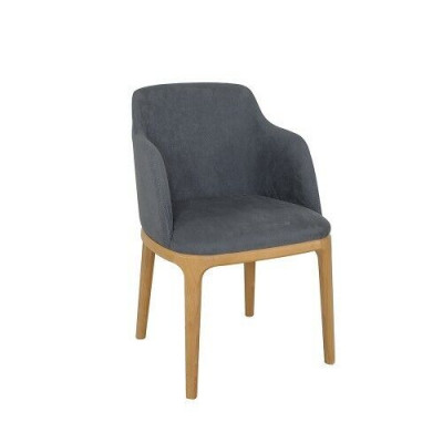 Stull Lehnstull Polster Stull Lounge Massiv Holz Textil Holz Sëtz Lieder Nei