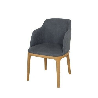 Stull Lehnstull Polster Stull Lounge Massiv Holz Textil Holz Sëtz Lieder Nei