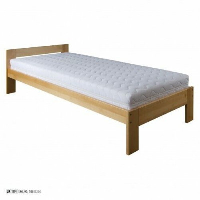 Eenzelbett handgemaachent Holzbett Kannerbett Massivholzbett Massivholz Better Neit