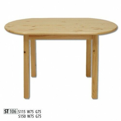 Iessdësch Holz Dëscher Wunn-Iesszëmmer Dësch 150x75 Massivholz Iessdëscher Echt Holz