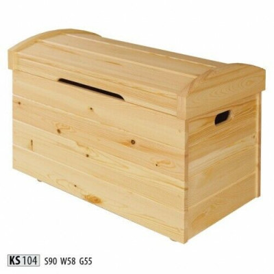 Deko Këscht Vollholz Miwwelen Holz Miwwelen Handaarbecht Këscht Truh Echtholz 90x55cm