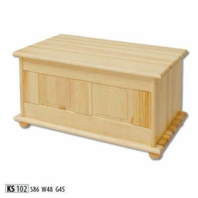 Deko Boîte Massivholz Miwwelen Holz Miwwelen Handaarbecht Këscht Truh Echt Holz 86x45cm