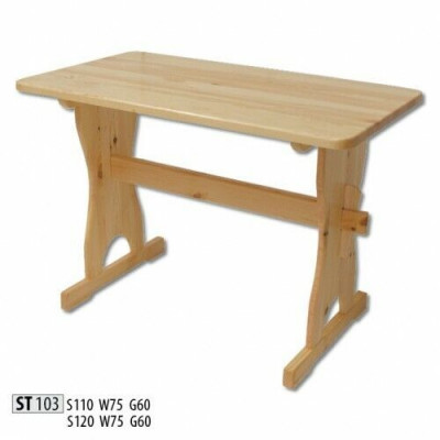 Iessdësch Holz Dëscher Wunn-Iesszëmmer Dësch 120x60 Massivholz Iessdëscher Echt Holz