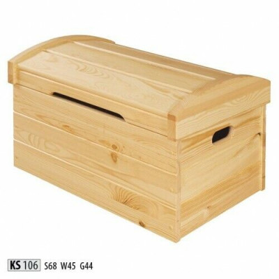 Deko Box Massivholzmöbel Holzmiwwelen Handaarbecht Këscht Truh Echt Holz 68x44cm