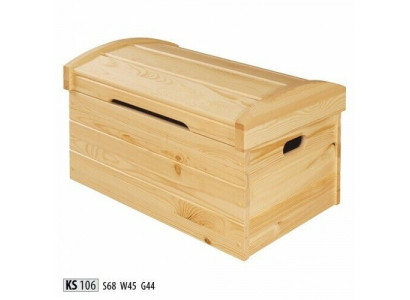 Deko Box Massivholzmöbel Holzmiwwelen Handaarbecht Këscht Truh Echt Holz 68x44cm