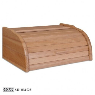 Buche Broutkëschte 40 cm Broutbox Rullkëschte Brout Rullklapp Eechte Holz Këscht