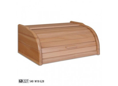Buche Broutkëschte 40 cm Broutbox Rullkëschte Brout Rullklapp Eechte Holz Këscht