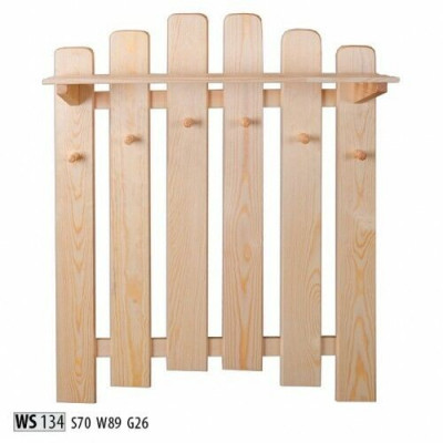 Garderob Wandgarderob mat 6 Haken, Wandpanelen Korridorgarderob Garderobepanel