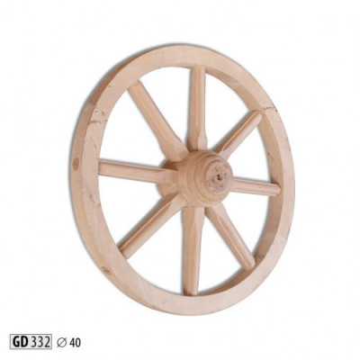 Holzrad Deko Rad Ø 40 cm Whitewash Speichenrad Wanddeko Gartendeko Wagenrad