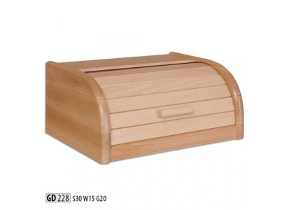 Buche Brotkëschte 32 cm Holz Broutkëscht Rouladekëscht Brout Roulkipp Echt Holz Nei