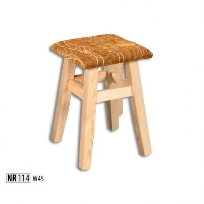 Hocker Holzhocker Schemel Holzschemel Massiv Kiefer NEI Handaarbecht Eechte Holz