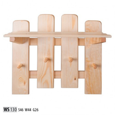Garderobepaneel Wandgarderob Garderob Garderobeleeschte Kiefer Holz Handaarbecht