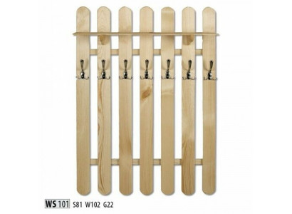 Kleederschaaf Wandkabinett mat 7 Haken, Wandpaneel Korridor Echt Holz