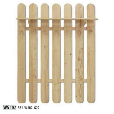 Kleederschaf Wandgarderob aus massiivem Kieferholz Kleederschaf mat 7 Haken