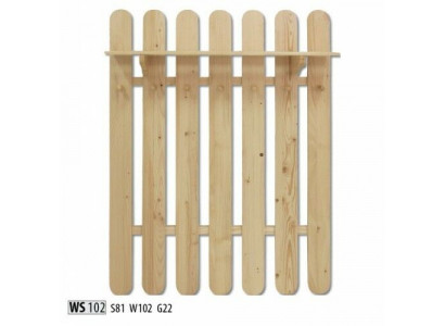 Kleederschaf Wandgarderob aus massiivem Kieferholz Kleederschaf mat 7 Haken