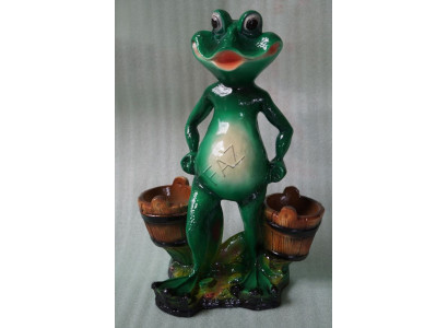Design Vase Frosch Skulptur Statue Statuen Figuren Skulpturen Gaart
