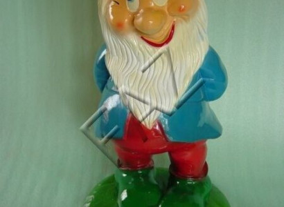 Zwerg Figur Gaart Statue Skulptur Figuren Skulpturen Dekoratioun Deko Nei 47 cm