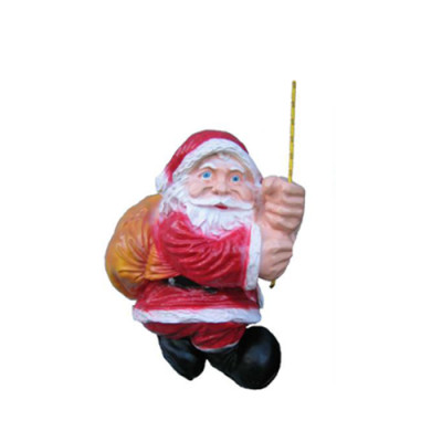 Weihnachstmann Niklos Chrëschtdag 32cm Dekoratioun Schlitten Figur Statu Dekor