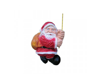 Weihnachstmann Niklos Chrëschtdag 32cm Dekoratioun Schlitten Figur Statu Dekor