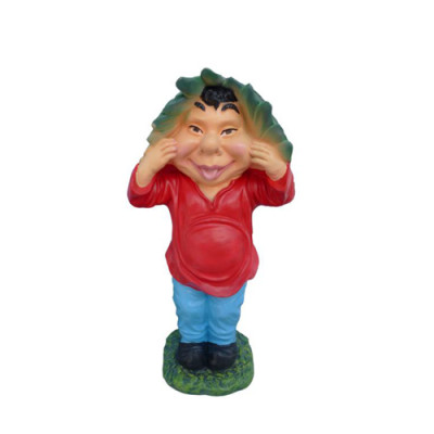 Hässlech Gaart Gnumm Figur Ganz 45cm fir d'Verunstaltung vum eegene Gaart Nei