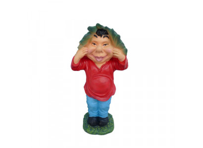 Hässlech Gaart Gnumm Figur Ganz 45cm fir d'Verunstaltung vum eegene Gaart Nei