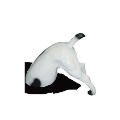 Verréckte Gaartfigur Statu Hond mat Hënneschten 35 cm Skulptur Figuren Statuen