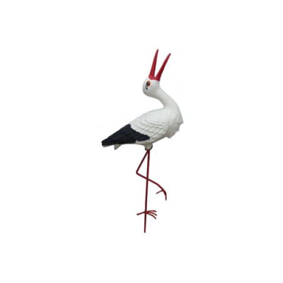 Storch 50cm Figur Statue Gaart Dekoratioun Skulptur Deko Skulpturen