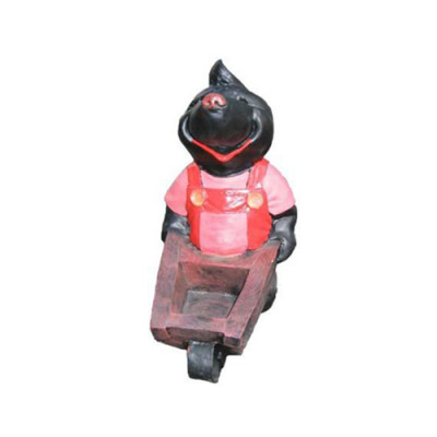 Design Molwierf Schubkar Figur Statue Skulptur Figuren Dekoratioun 34cm Deko