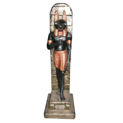 Ägyptesch Figur Anubis Kunststoff Gott vum Doud Dekoratioun Statuen Figuren 33cm