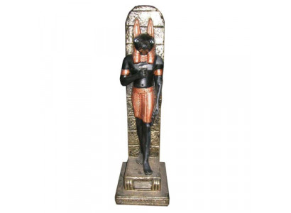 Ägyptesch Figur Anubis Kunststoff Gott vum Doud Dekoratioun Statuen Figuren 33cm