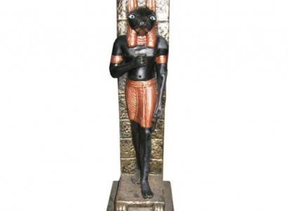Ägyptesch Figur Anubis Kunststoff Gott vum Doud Dekoratioun Statuen Figuren 33cm