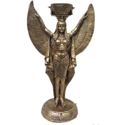 Skulptur Egypten Göttin Maat Käerzenhunner Steellamper Statuen Skulpturen Nei