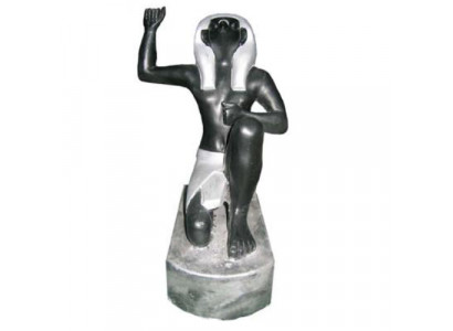 Ägyptesche Pharao Figur aus Plastik, Héicht 21 cm