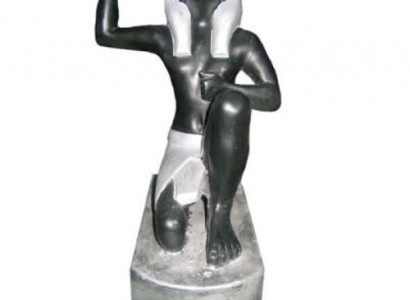 Ägyptesche Pharao Figur aus Plastik, Héicht 21 cm