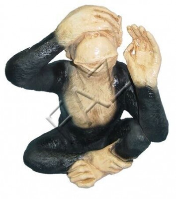 Design Affefigur Statue Skulptur Figuren Skulpturen Gaart Dekoratioun Deko Nei