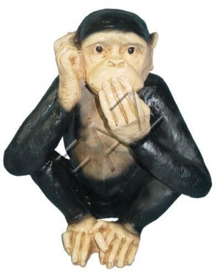 Design Affe Figur Statu Skulptur Figuren Skulpturen Gaart Dekoratioun Deko