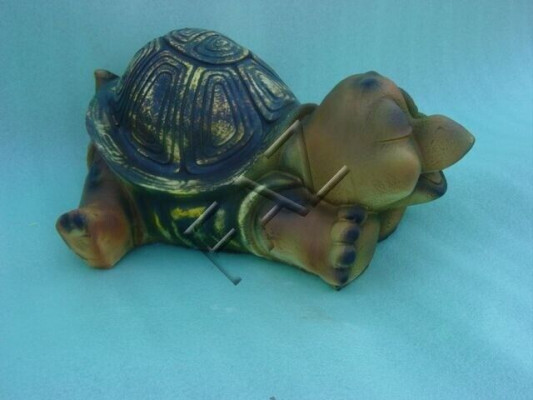 Design Schildkröt Figur Statue Skulptur Figuren Skulpturen Gaart Deko Statuen