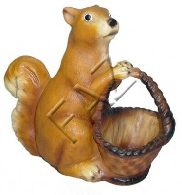 Eichkätzche Figur Gaart Statu Skulptur Figuren Skulpturen Deko Dekoratioun Nei