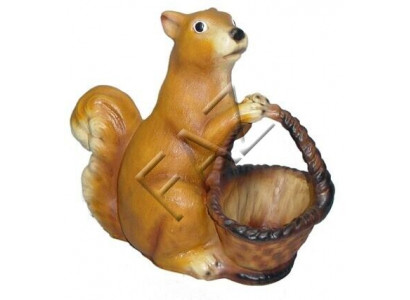 Eichkätzche Figur Gaart Statu Skulptur Figuren Skulpturen Deko Dekoratioun Nei