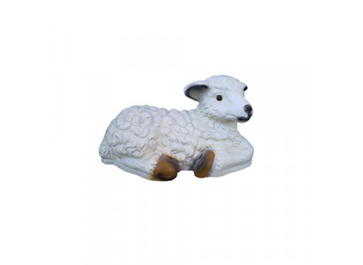 Schéin dekorativ modern Skulptur vun engem Schof, Figurenhéicht 20 cm.