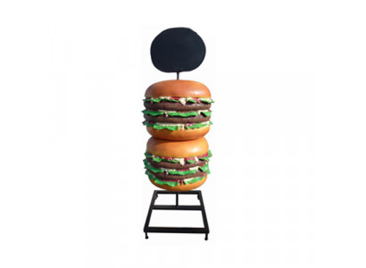 Skulptur Duebel Cheeseburger Hamburger Opsteller Dekorativ Figur Statuette