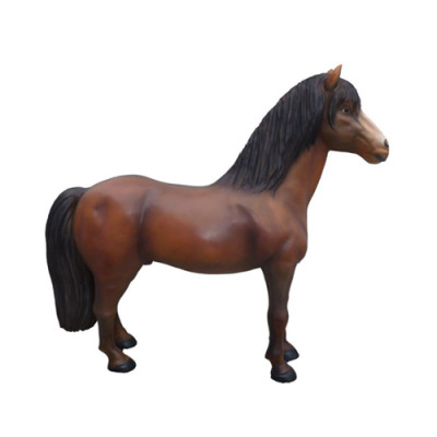 Päerd Liewensgrouss Figur Dekoratioun Statuen Skulptur Gaart Deko Figuren 215cm