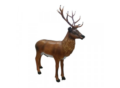 Hirsch Liewensgréisst Figur Dekoratioun Statuen Skulptur Gaart Deko Figuren 180cm