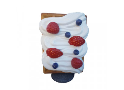 Figur Waffel Aussteller Gastronomie Skulptur Statuen Figuren Dekoratioun 120cm
