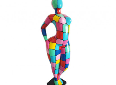 Abstrakt Figur Statue Faarweg ugestrach Statuen Skulpturen 130cm XXL Statue Plastik