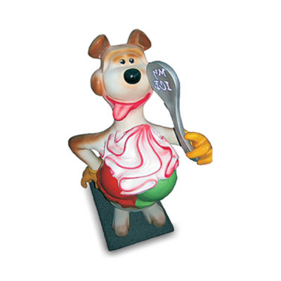 Skulptur Bär mat Glace Reklamm Glacebuttek Figuren Statuen Opsteller 180 cm Comic