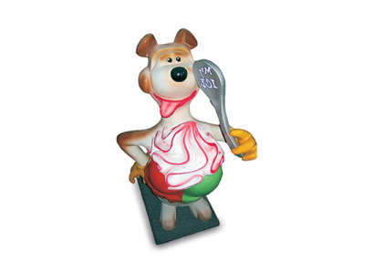 Skulptur Bär mat Glace Reklamm Glacebuttek Figuren Statuen Opsteller 180 cm Comic