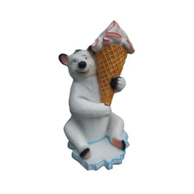 Glace Statu Stänner Glacebuttek Restaurant Gastronomie Statuen Glace 128cm