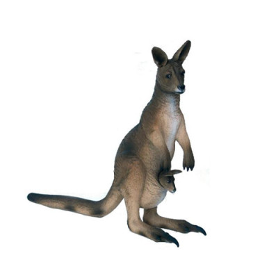 Känguru Figur Liewensgréisst Dekoratioun Statuen Skulptur Gaart Deko Figuren 174cm